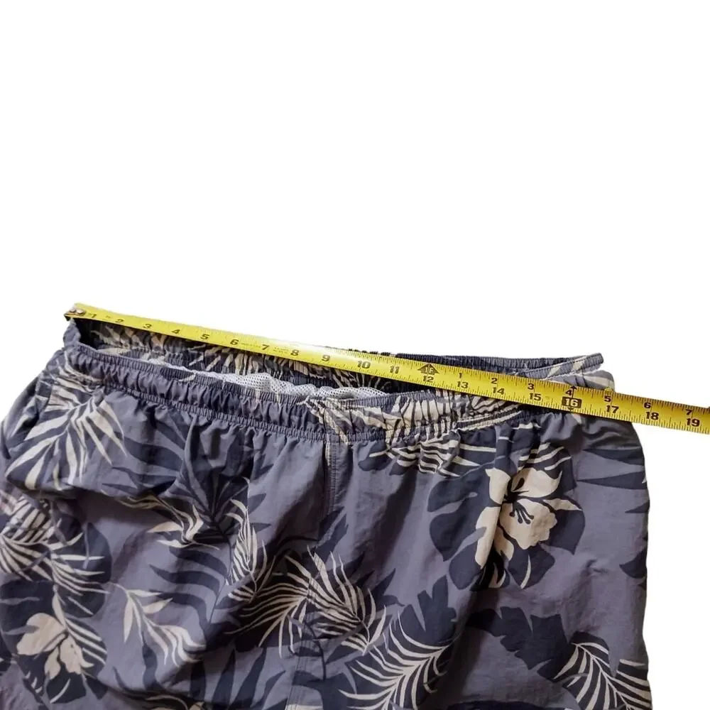 Tommy Bahama SWIM TRUNKS Sz XXL GRAY Tropical Floral Mesh Pockets Travel Hot Tub